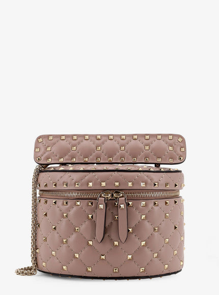 Valentino Garavani Rockstud Spike Leather Shoulder Bag Uni Beige