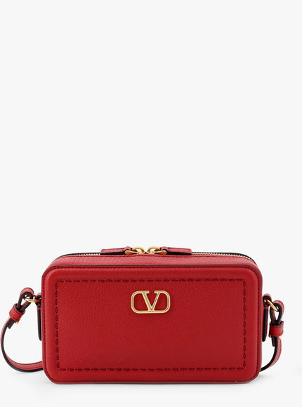 Valentino Garavani Valentino Garavani Alltime Leather Shoulder Bag With Vlogo Signature Detail Uni Rosso