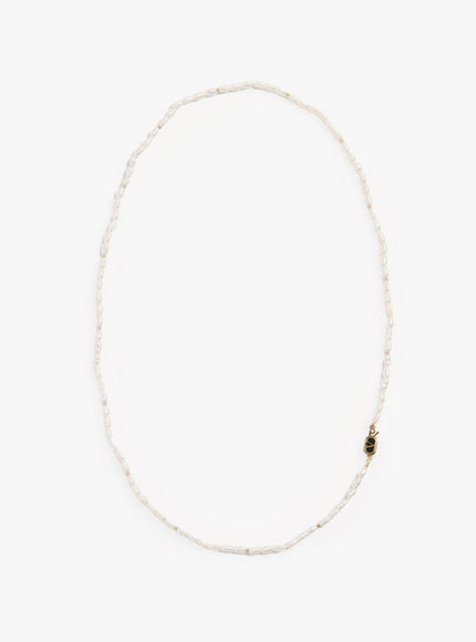 Valentino Garavani Metal Necklace With Pearls Uni Bianco