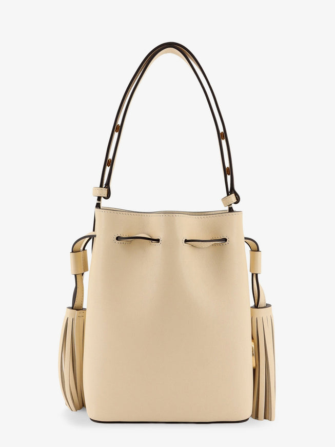 Valentino Garavani Leather Bucket Bag With Metal Vlogo Signature