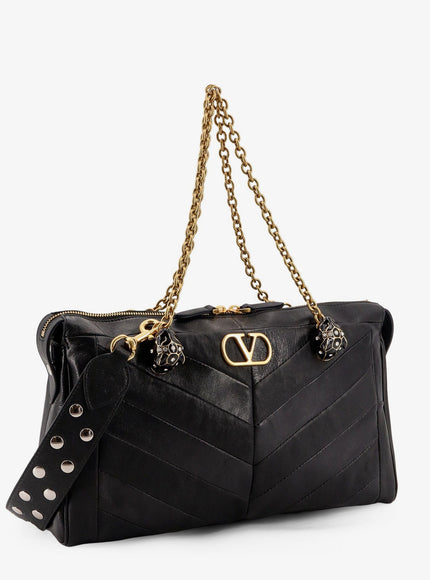 Valentino Garavani Panthea Leather Crossbody Bag With Metal Vlogo Signature