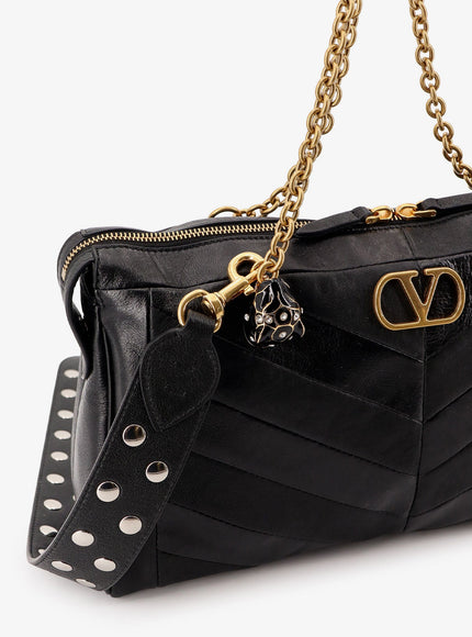 Valentino Garavani Panthea Leather Crossbody Bag With Metal Vlogo Signature