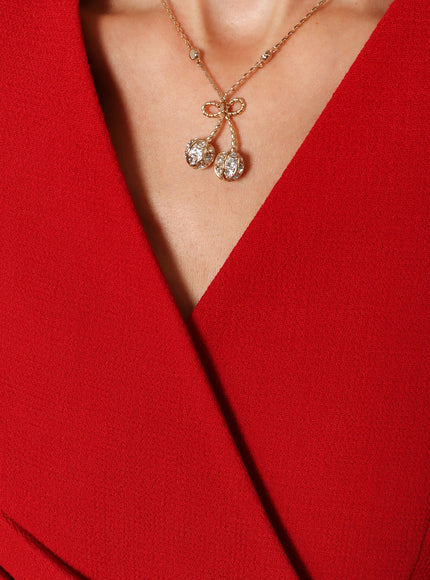 Valentino Garavani Cherrifyc Metal Necklace With Swarovski Crystals