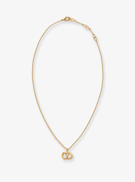 Valentino Garavani Ovalette Metal Necklace With Golden Finish Uni Oro