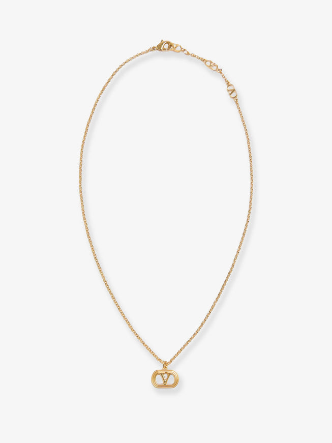 Valentino Garavani Ovalette Metal Necklace With Golden Finish Uni Oro
