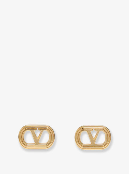 Valentino Garavani Ovalette Metal Earrings Uni Oro