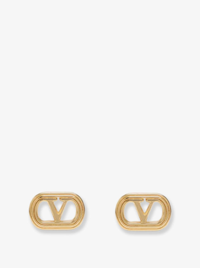 Valentino Garavani Ovalette Metal Earrings Uni Oro