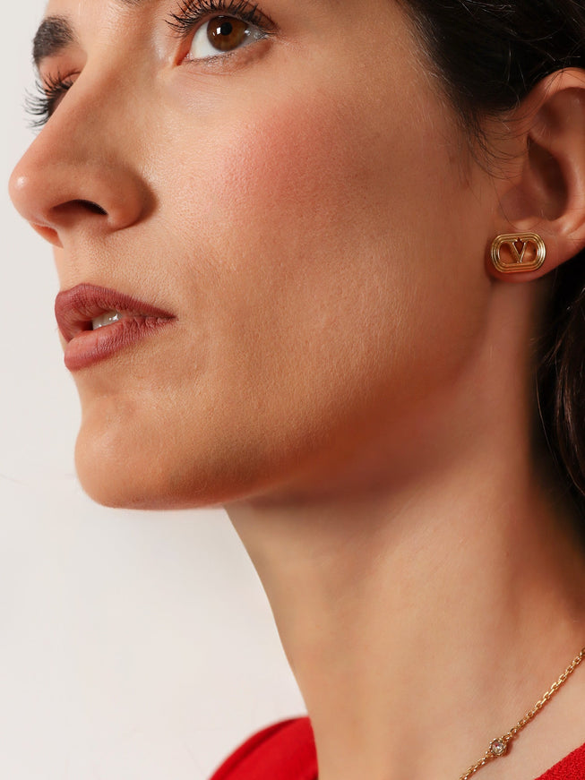 Valentino Garavani Ovalette Metal Earrings