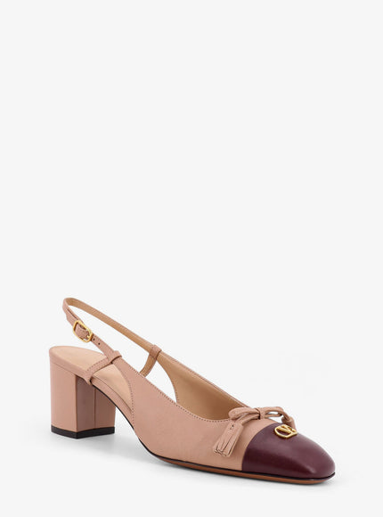 Valentino Garavani Leather Décolleté With Metal Logo