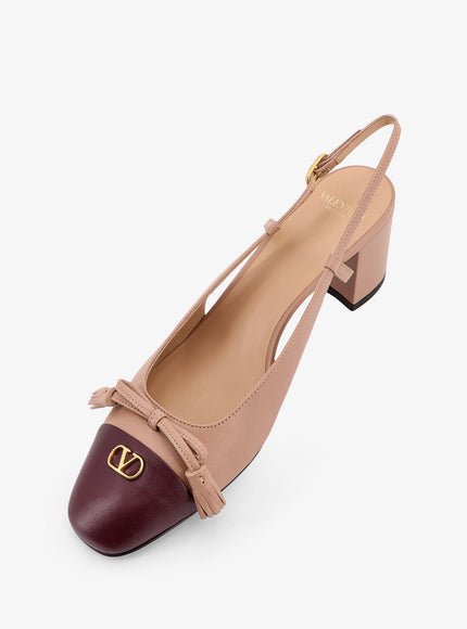 Valentino Garavani Leather Décolleté With Metal Logo