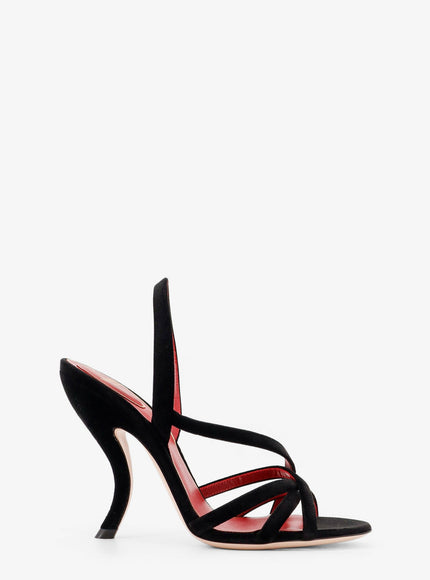 Valentino Garavani Valentino Garavani Velvet Sandals Nero