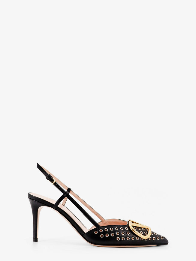 Valentino Garavani Valentino Garavani Leather Slingback Décolleté Nero