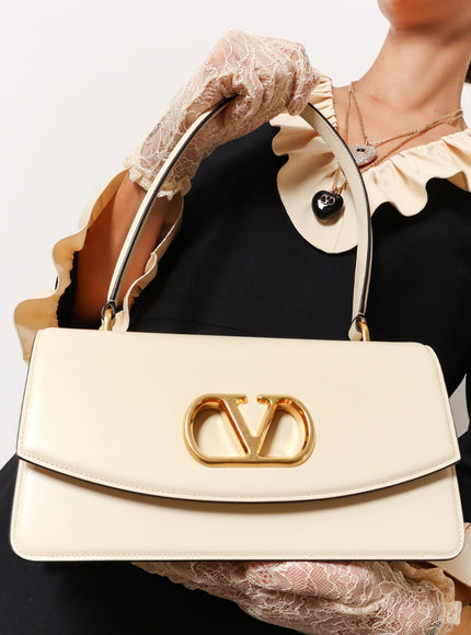 Valentino Garavani Leather Vlogo Shoulder Bag