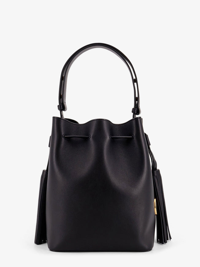 Valentino Garavani So Seau Leather Bucket Bag Uni Nero