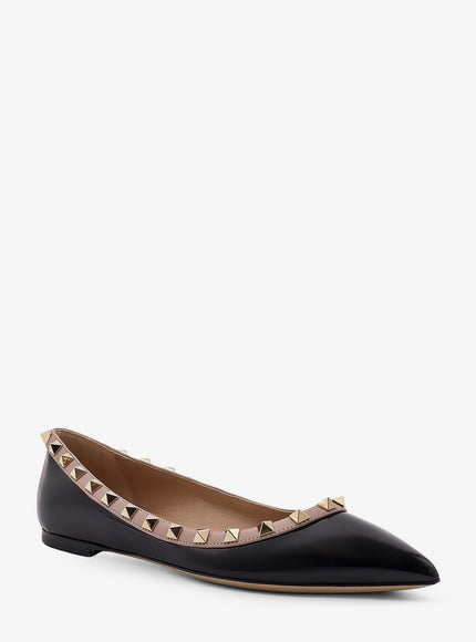 Valentino Garavani Rockstud Patent Leather Ballerinas