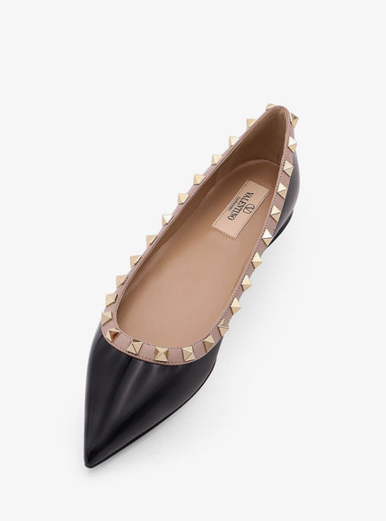 Valentino Garavani Rockstud Patent Leather Ballerinas