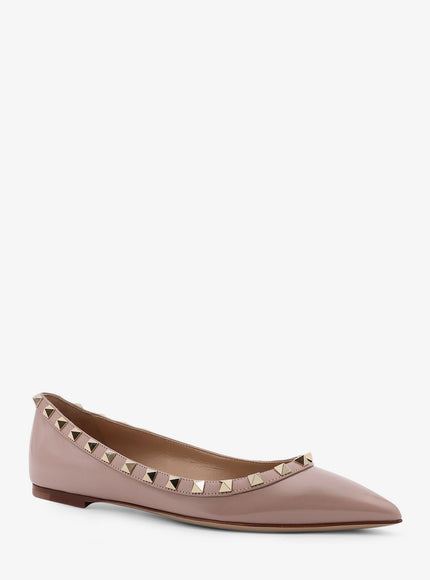 Valentino Garavani Rockstud Patent Leather Ballerinas
