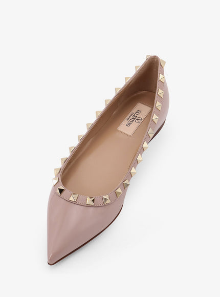 Valentino Garavani Rockstud Patent Leather Ballerinas