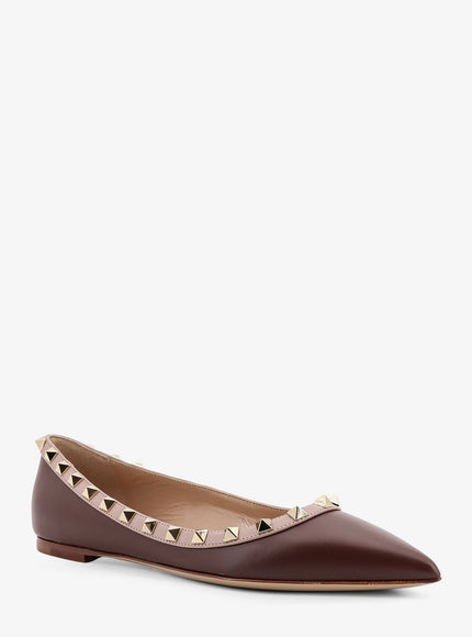 Valentino Garavani Rockstud Leather Ballerinas
