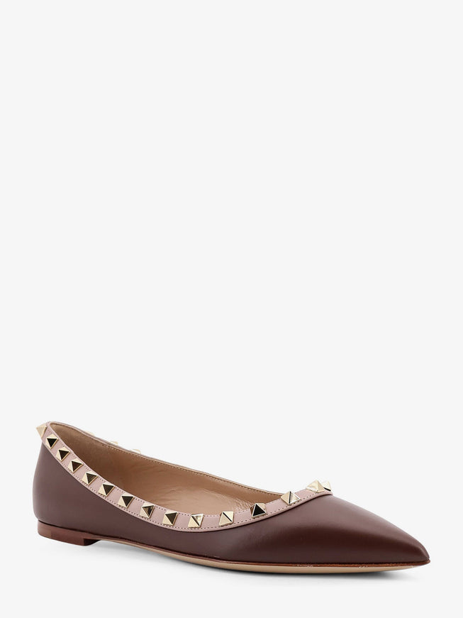 Valentino Garavani Rockstud Leather Ballerinas