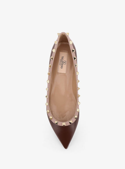 Valentino Garavani Rockstud Leather Ballerinas