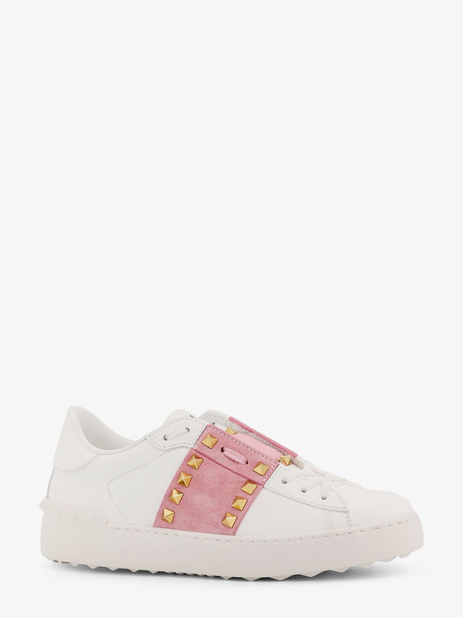 Valentino Garavani Rockstud Untitled Leather Low-Top Sneakers