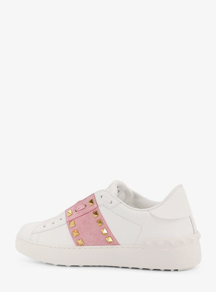Valentino Garavani Rockstud Untitled Leather Low-Top Sneakers
