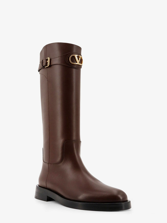 Valentino Garavani Vlogo Signature Leather Boots