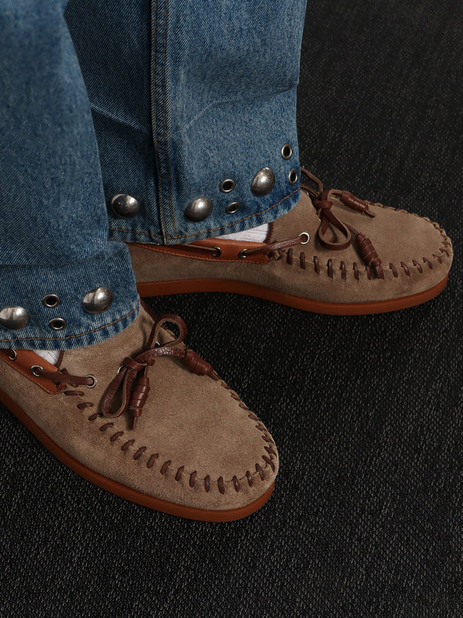 Valentino Garavani Palm Avenue Suede And Leather Loafers