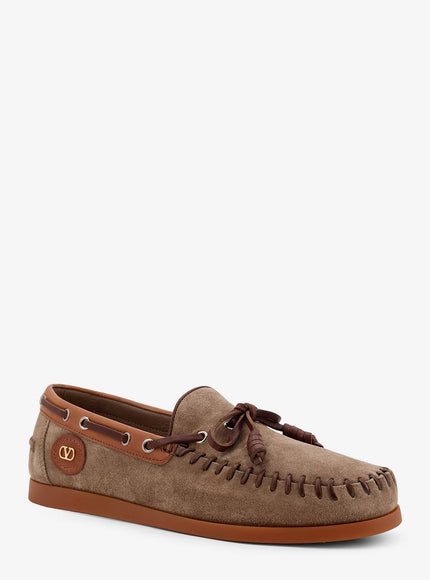 Valentino Garavani Palm Avenue Suede And Leather Loafers