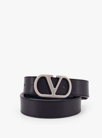 Valentino Garavani Vlogo Leather Reversible Belt
