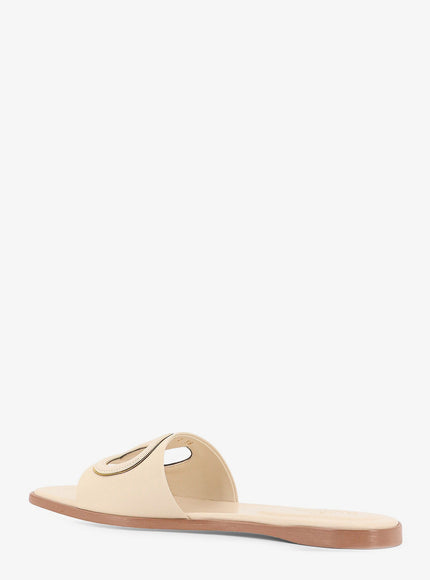 Valentino Garavani Vlogo Cut-Out Leather Slides