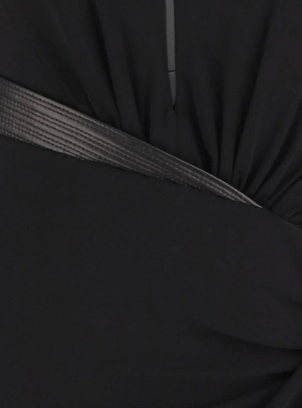 Versace Crepe Mini Dress With V-Neckline