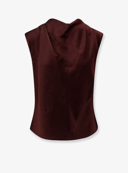 Vince. Satin Top Marrone