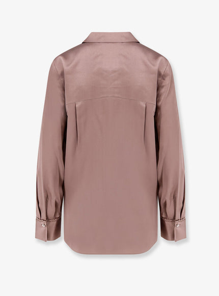 Vince. Silk Shirt With Lace Trim