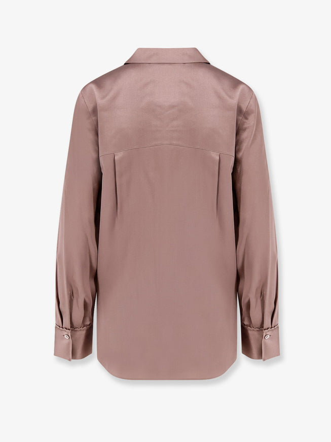 Vince. Silk Shirt With Lace Trim