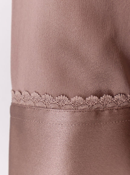 Vince. Silk Shirt With Lace Trim