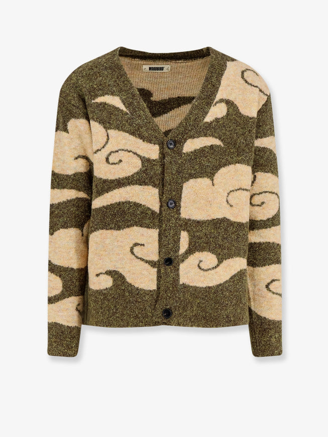 Woodbird Wbkoon Cloud Cardigan Dark Green