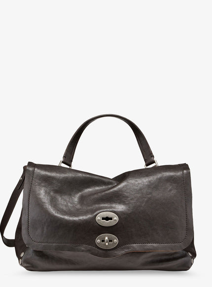 Zanellato Postina Leather Shoulder Bag Uni Browncarbone
