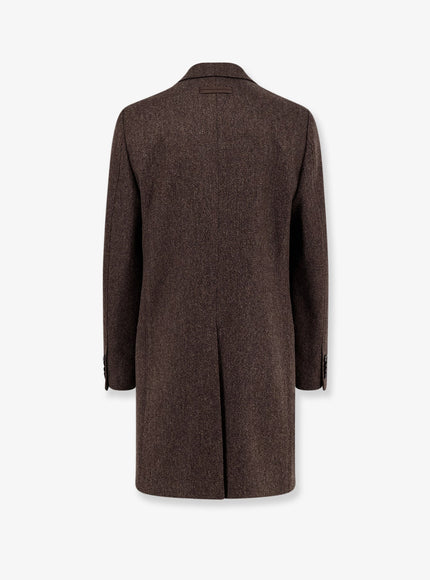 Zegna Single-Breasted Wool Coat
