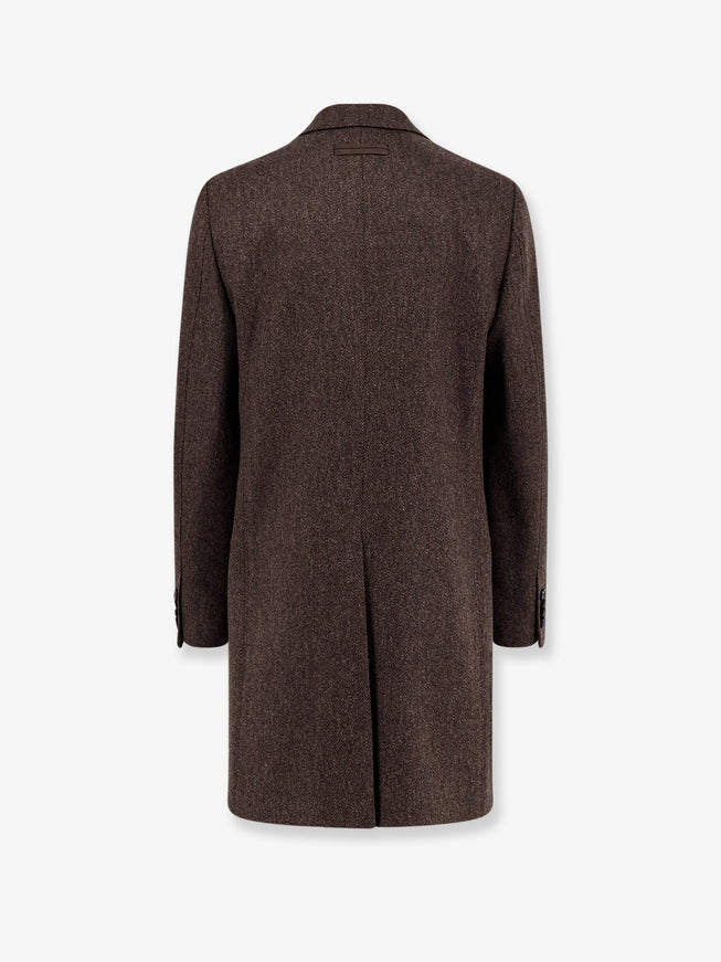 Zegna Single-Breasted Wool Coat