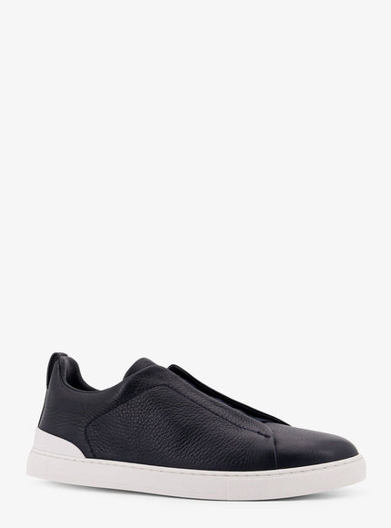 Zegna Triple Stitch Leather Sneakers