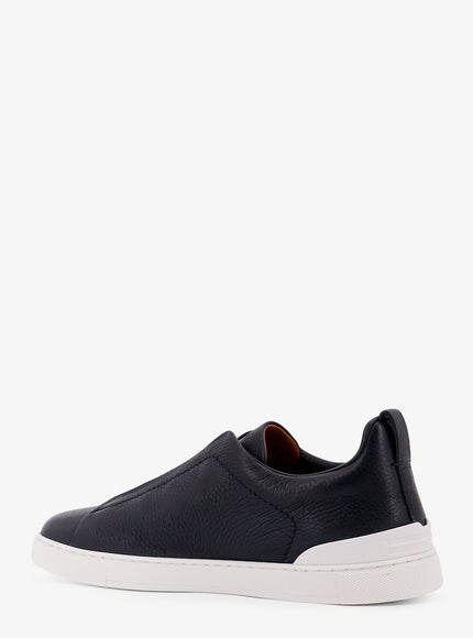 Zegna Triple Stitch Leather Sneakers