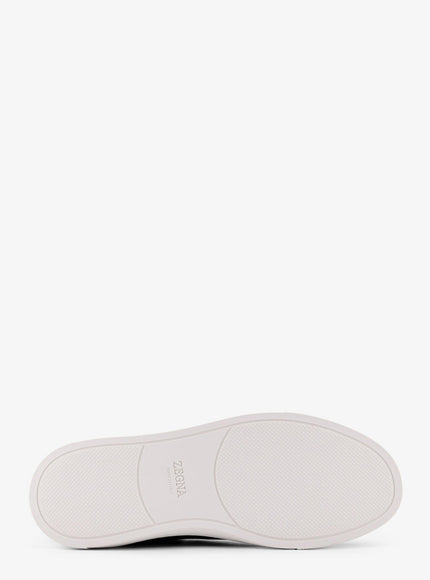 Zegna Triple Stitch Leather Sneakers