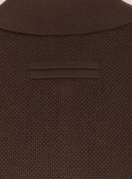 Zegna Jacquard Cashmere Polo Sweater