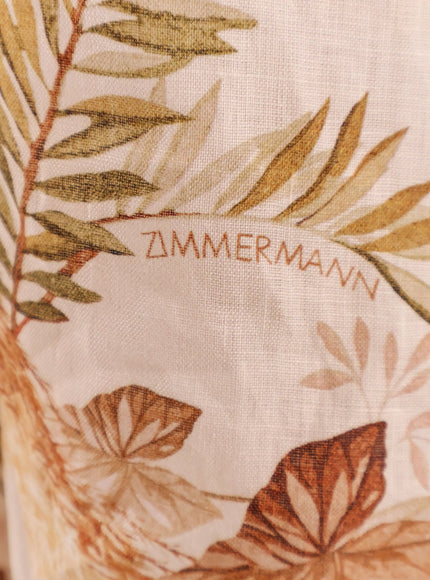 Zimmermann Ascension Plunge Linen Midi Dress