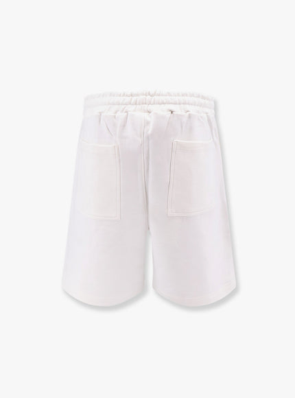 A Paper Kid Cotton Jogging Bermuda Shorts With Logo Detail