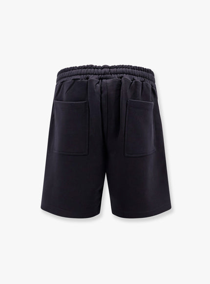 A Paper Kid Cotton Jogging Bermuda Shorts With Logo Detail