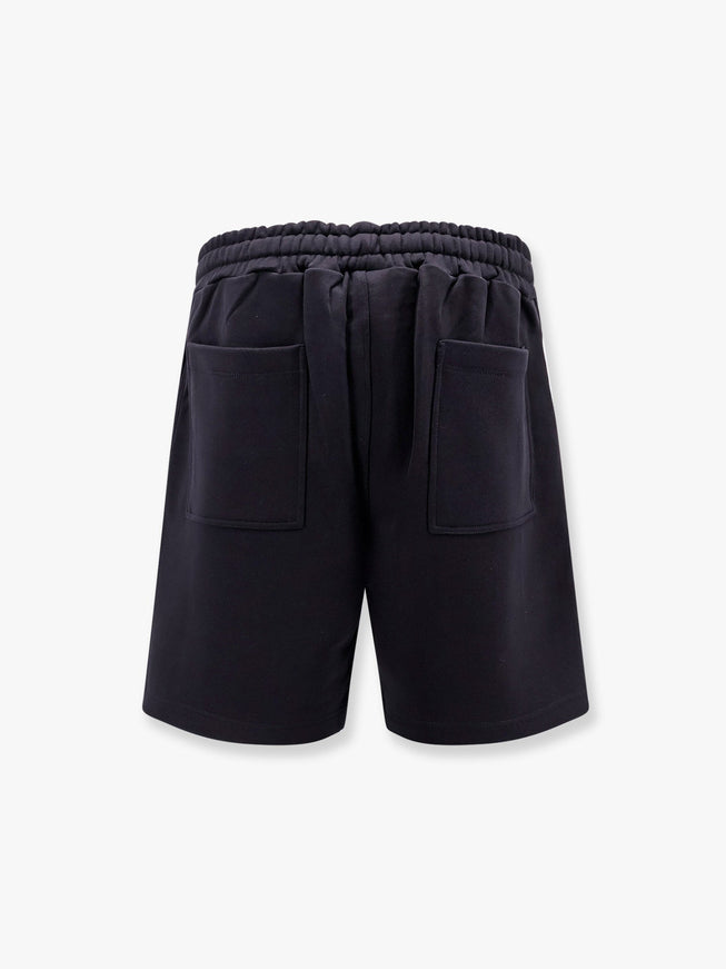 A Paper Kid Cotton Jogging Bermuda Shorts With Logo Detail