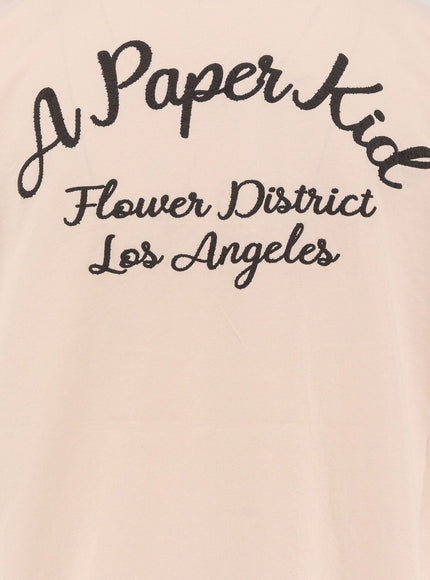 A Paper Kid Cotton T-Shirt With Logo Embroidery